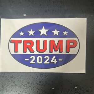 TRUMP 2024 Patriotic Oval Sticker - Red, White, and Blue